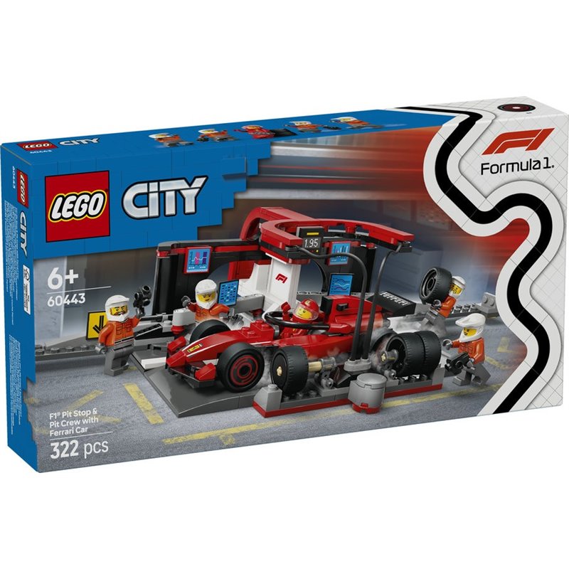 LEGO CITY PARADA EN BOXES DE FORMULA 1 Y EQUIPO FERRARI