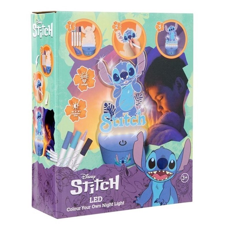 STITCH FIGURA PARA PINTAR CON LUZ LED