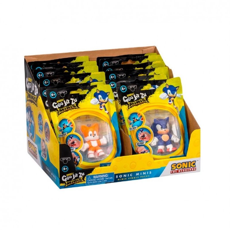GOO JIT ZU - MINIS SONIC EXPOSITOR 12 UNIDADES