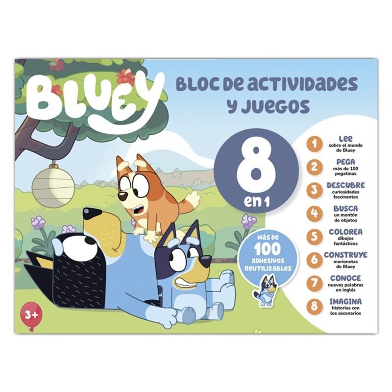 BLOC DE ACTIVIDADES Y JUEGOS 8 EN 1 BLUEY