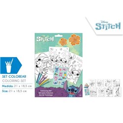 SET DE COLOREAR CON STICKERS STITCH (24X6)