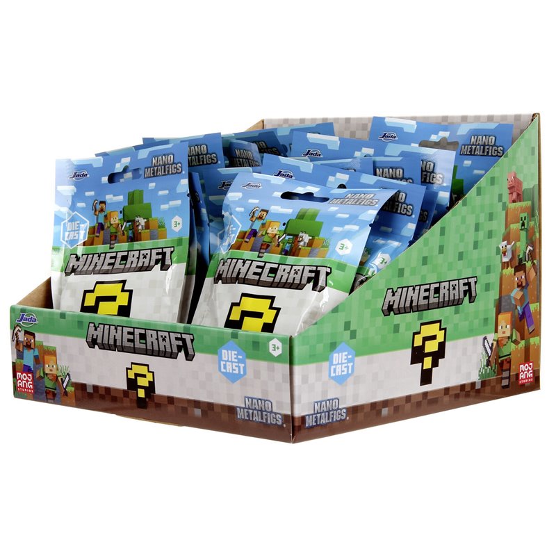 DISPLAY 24 SOBRES FIGURAS METAL MINECRAFT - 4 CM SURTIDO