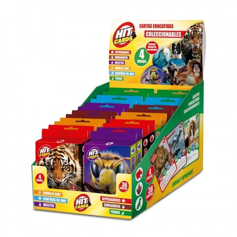 DISPLAY 24 CARTAS ANIMALES LUDUM 7 MOD. SURTIDOS