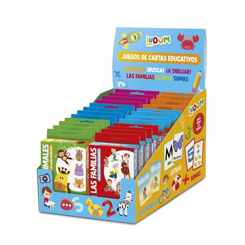 DISPLAY 24 BARAJAS DE CARTAS EDUCATIVAS SURTIDAS