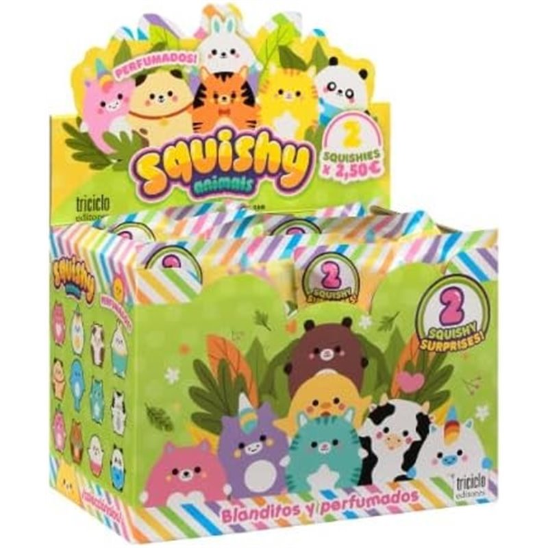 DISPLAY 8 SQUISHY ANIMALS