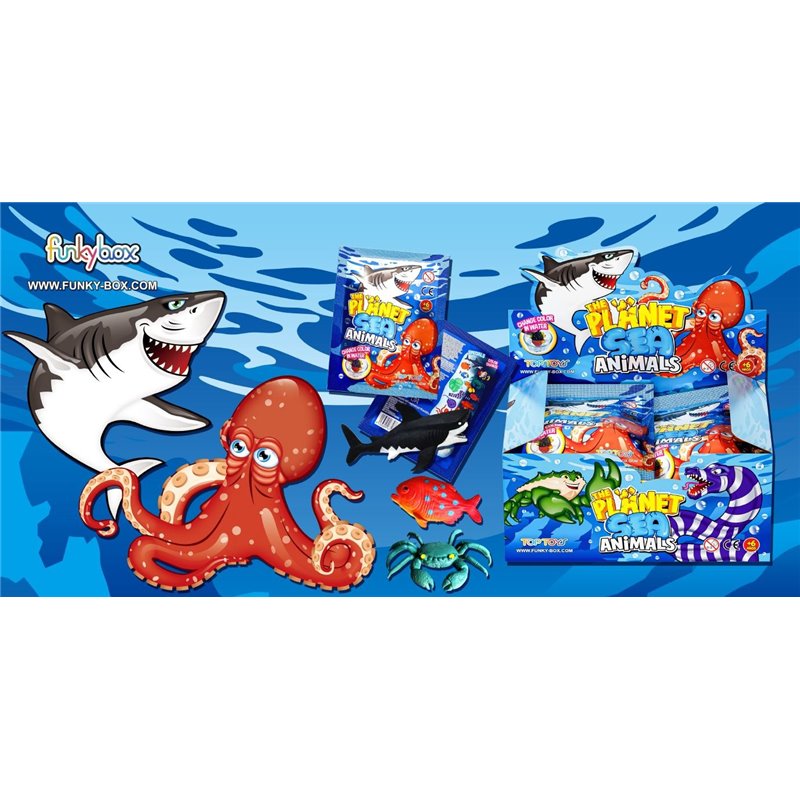 DISPLAY 18 SOBRES THE PLANET MINI SEA ANIMALS