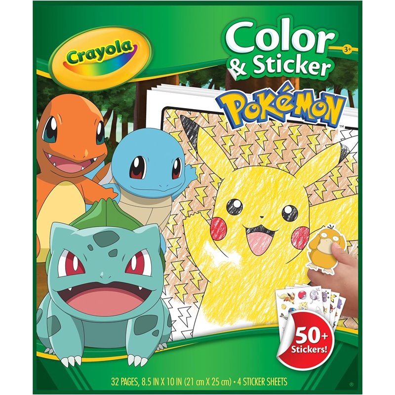 LIBRO COLOREAR + STICKERS POKEMON