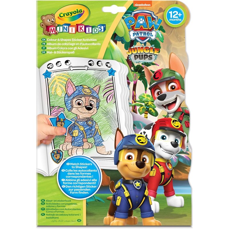 LIBRO PARA COLOREAR + STICKERS PAW PATROL