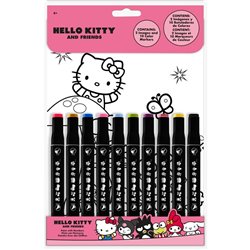 SET COLOREAR HELLO KITTY 10 ROTULADORES DE ALCOHOL