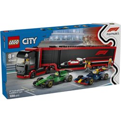 LEGO CITY F1 CAMION DE F1 CON COCHES DE F1-RB20 Y AMR24