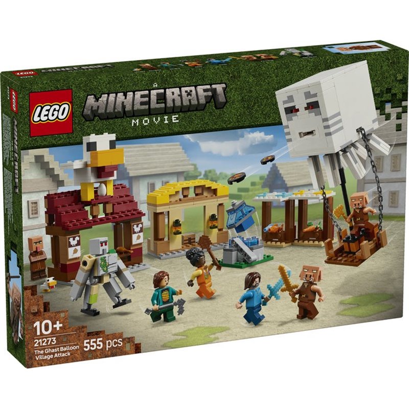 LEGO MINECRAFT EL ATAQUE A LA ALDEA DEL GLOBO DE GHAST