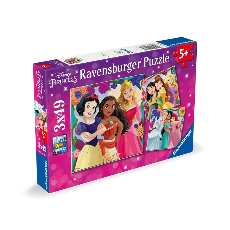 PUZZLE PRINCESAS DISNEY 3 X 49 PIEZAS
