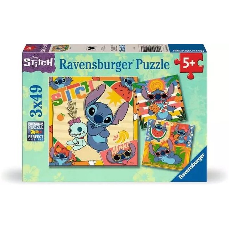 PUZZLE DISNEY STITCH 3 X 49 PIEZAS