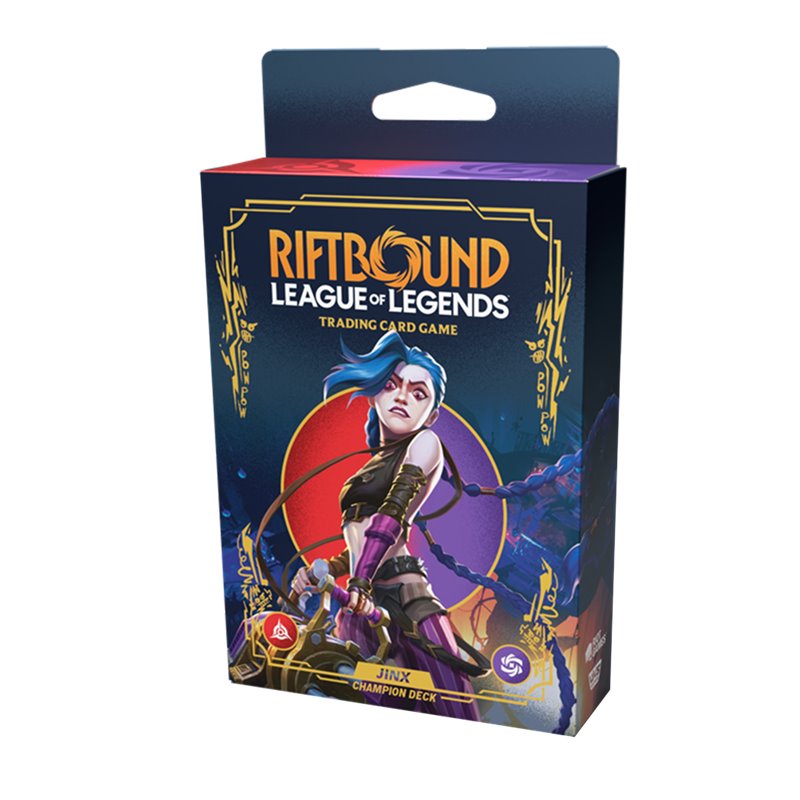 (PREPEDIDO) RIFTBOUND LOL ORIGINS - DISPLAY 4 JINX CHAMP DECK (INGLES)