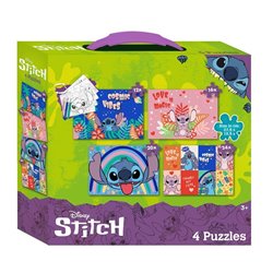 SET 4 PUZZLES DISNEY STITCH