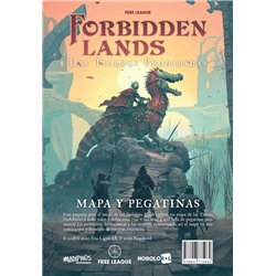 FORBIDDEN LANDS: MAPA EXTRA DE JUEGO Y PEGATINAS