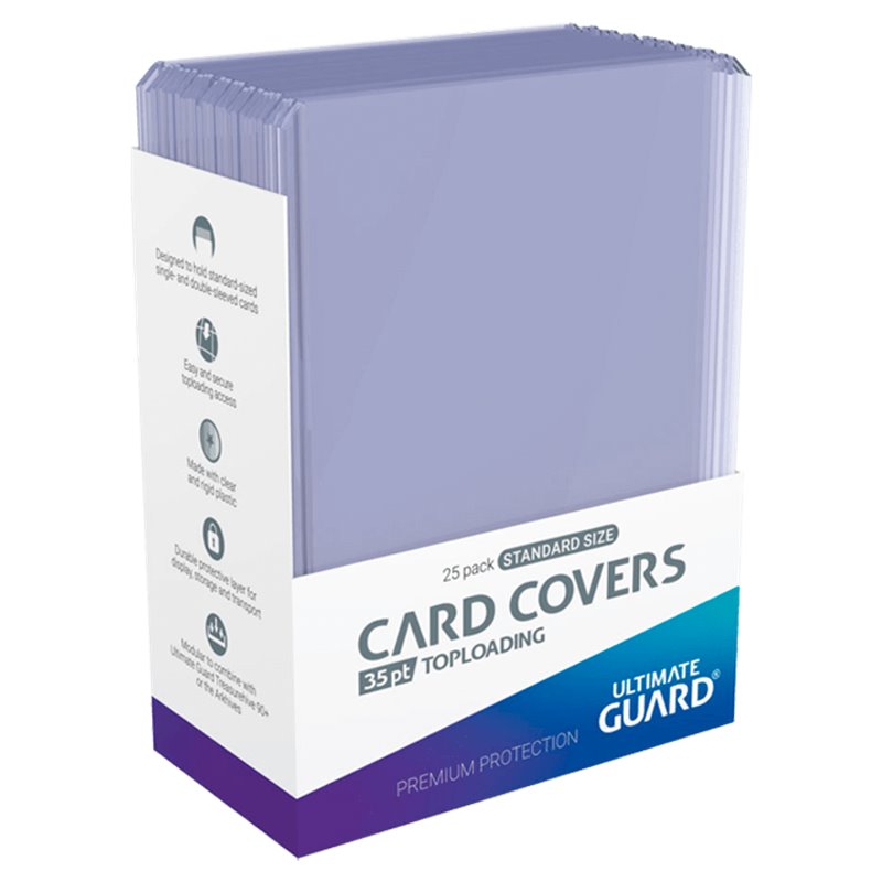 FUNDAS CARD COVERS TOP LOADING 35 PT TRANSPARENTE - PACK 25 UDS