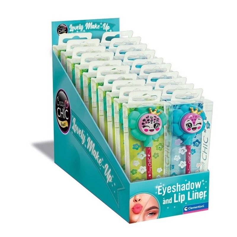 CRAZY CHIC DISPLAY 20 SOMBRA DE OJOS + LAPIZ DE LABIOS LILY