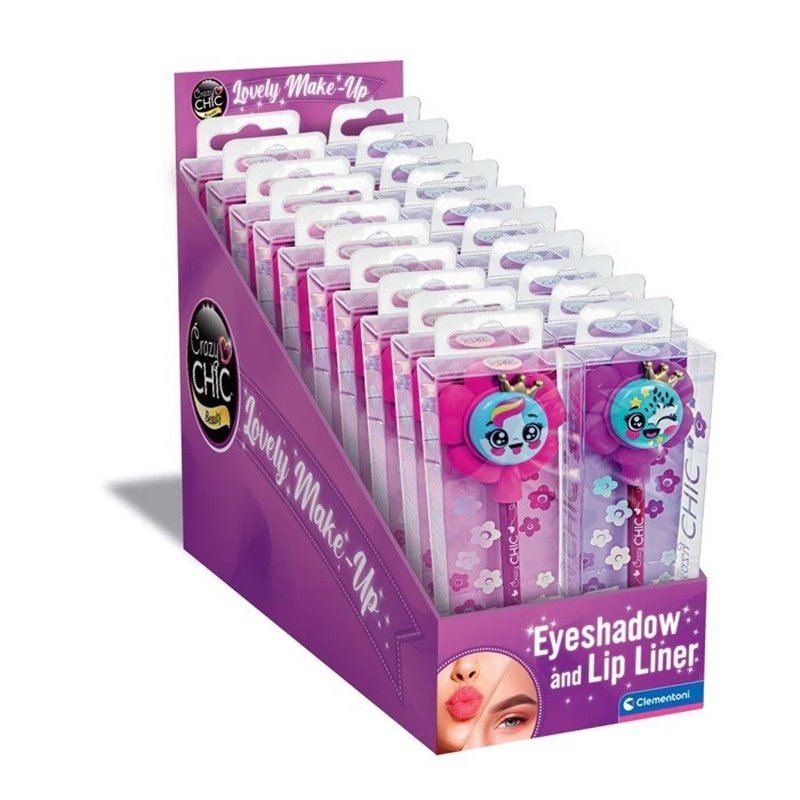 CRAZY CHIC DISPLAY 20 SOMBRA DE OJOS + LAPIZ DE LABIOS DAISY