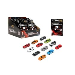DISPLAY 24 SOBRES FIGURA METAL FAST & FURIOUS - 4 CM HOLLYWOOD RIDES