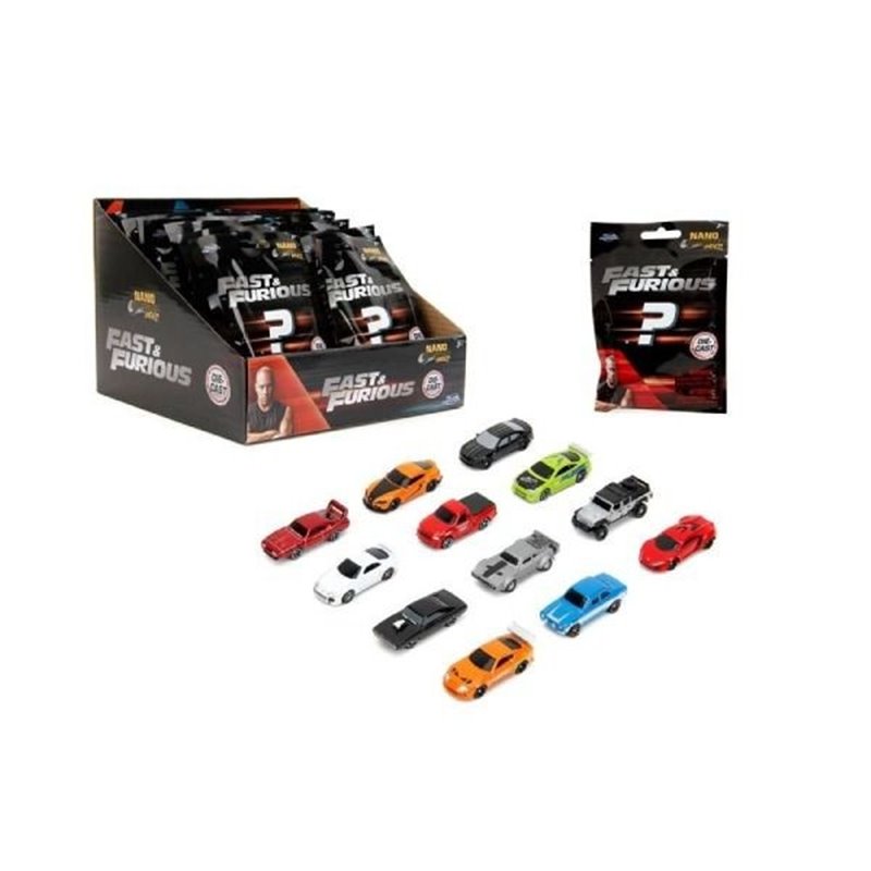 DISPLAY 24 SOBRES FIGURA METAL FAST & FURIOUS - 4 CM HOLLYWOOD RIDES