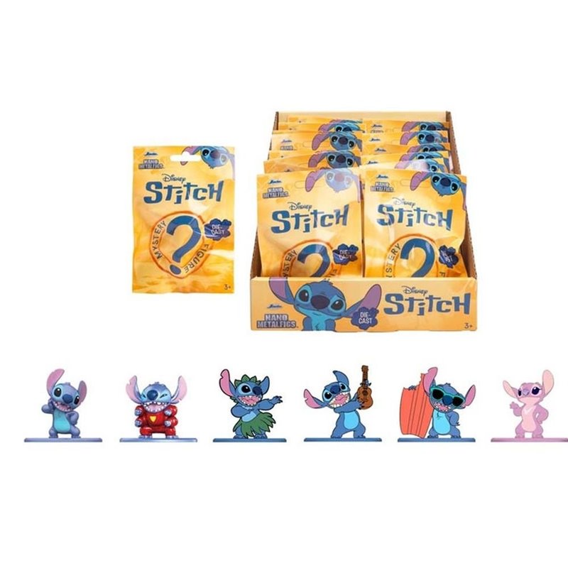 DISPLAY 24 SOBRES FIGURAS METAL DISNEY STITCH - 4 CM SURTIDO