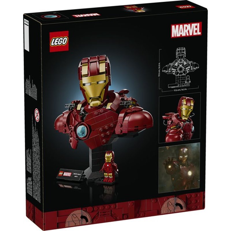 (REACONDICIONADO) LEGO MARVEL - BUSTO DE IRON MAN MK4