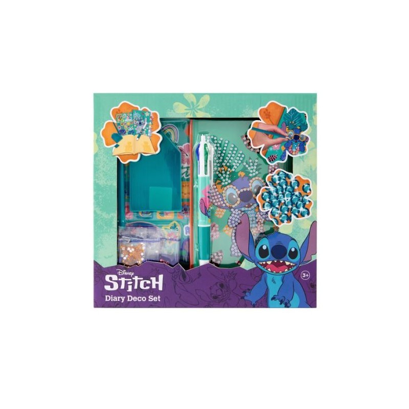 DIARIO CON BOLIGRAFO SET DE DECORACION DIAMANTES DISNEY STITCH