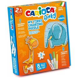 COLORING PUZZLE ANIMALS BABY 2+ CARIOCA