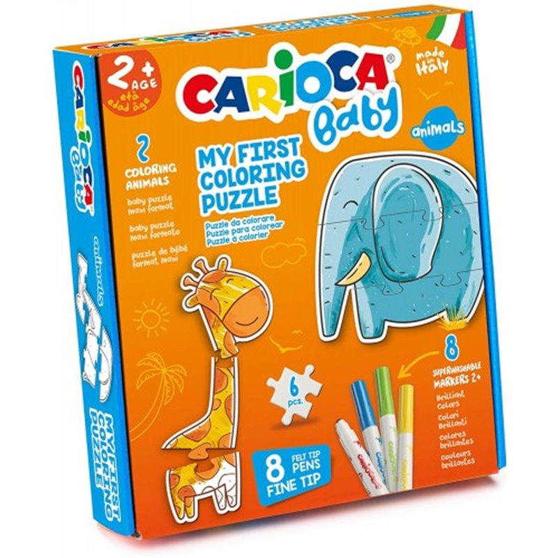 COLORING PUZZLE ANIMALS BABY 2+ CARIOCA