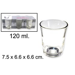 VASOS BOMBON  X6uni 120ml