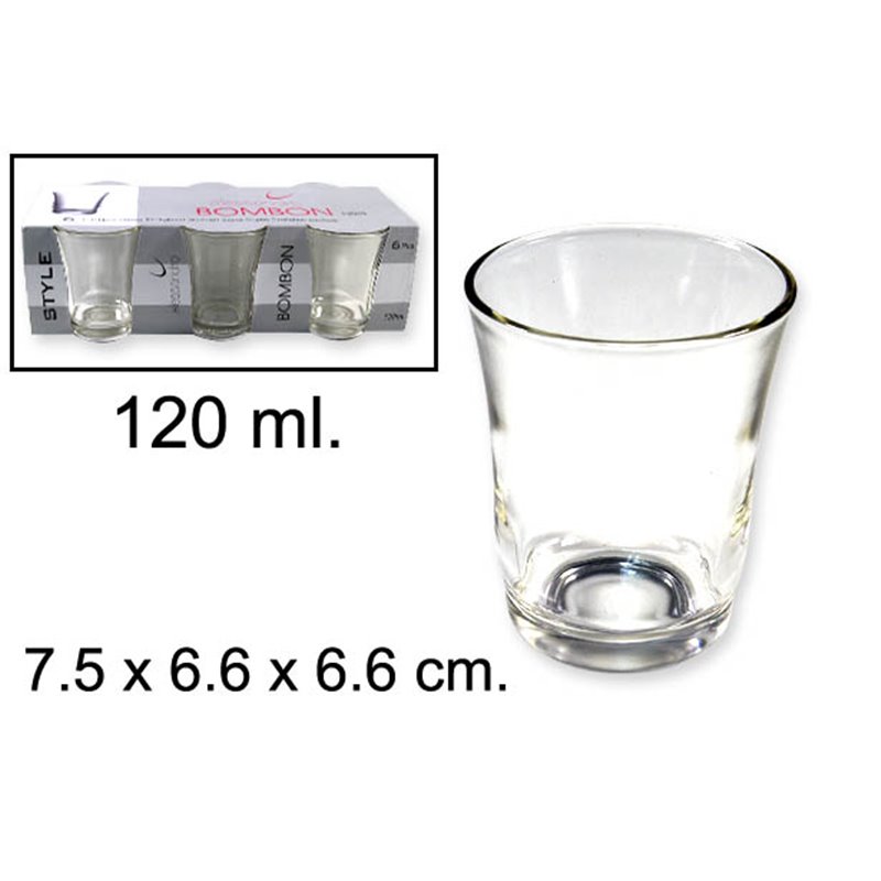 VASOS BOMBON  X6uni 120ml