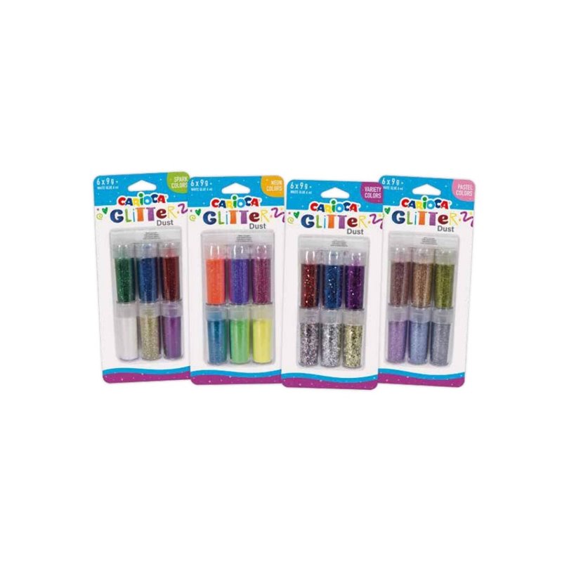 GLITTER DUST PURPURINA EN POLVO B/6 COLORES