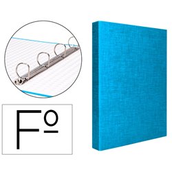 CARPETA LIDERPAPEL F� 4 ANILLAS 25mm CARTON FORRADO