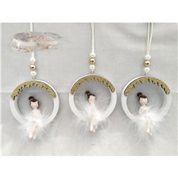 COLGANTE FIGURA COLUMPIO NIEVE 10CM 3STD