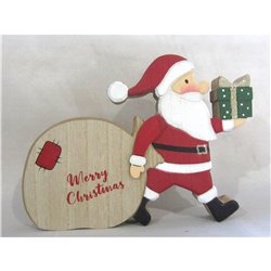 SANTA CLAUS C/SACO REGALOS 19X15X2CM