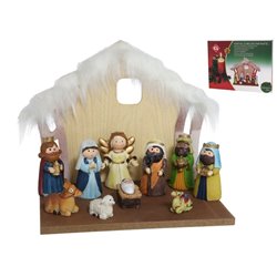 PORTAL C/BELEN INFANTIL 10 PIEZAS 8 CM