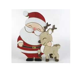 SOPORTE MADERA SANTA CLAUS / CIERVO 19,5