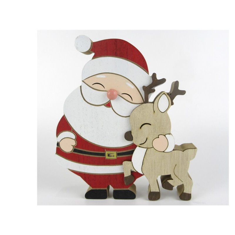 SOPORTE MADERA SANTA CLAUS / CIERVO 19,5