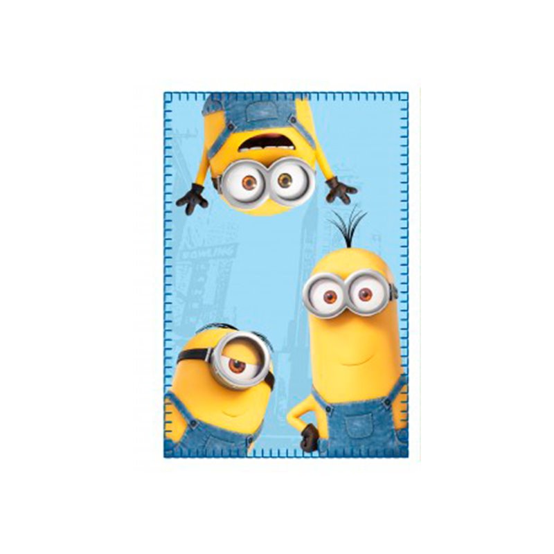 MANTA CORALINA MINIONS AZUL