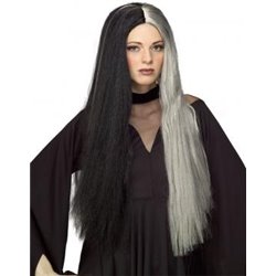 PELUCA BRUJA DOBLE BLANCO Y NEGRO