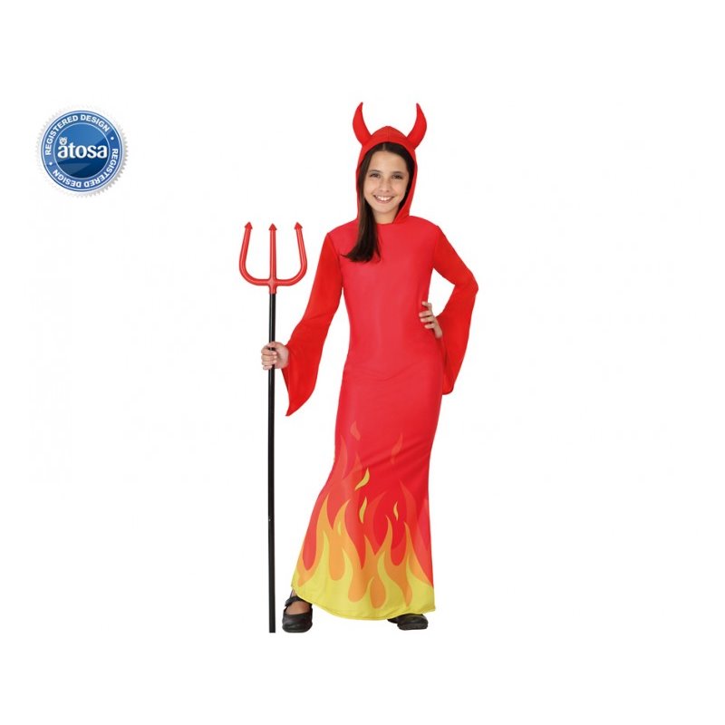 DISFRAZ DEMONIA ROJA, NI�A T3