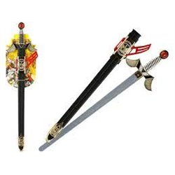 SOLAPA ESPADA SOLDADO MEDIEVAL C/FUNDA 65CM