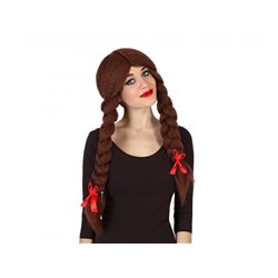 CAJA PALST/ PELUCA CON TRENZAS GRUESAS