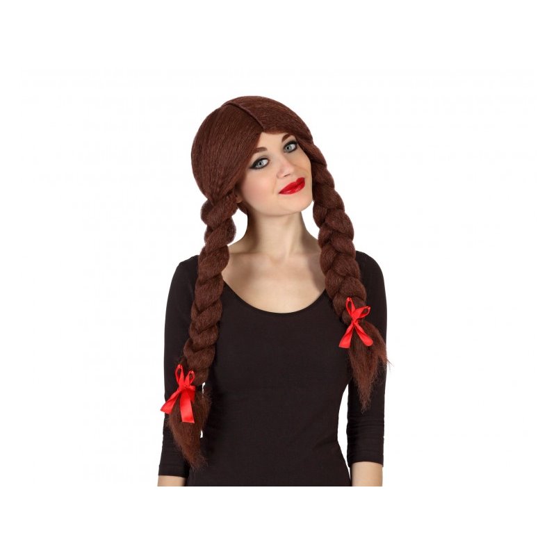 CAJA PALST/ PELUCA CON TRENZAS GRUESAS