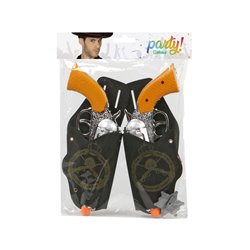 B/S 2 PISTOLAS C/CARTUCHERAS 30X20CM