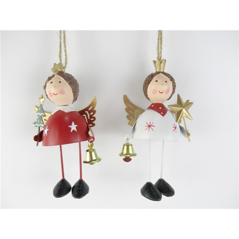 COLGANTE A�NGEL CON CAMPANA 11x7x4.5cm 2 STD
