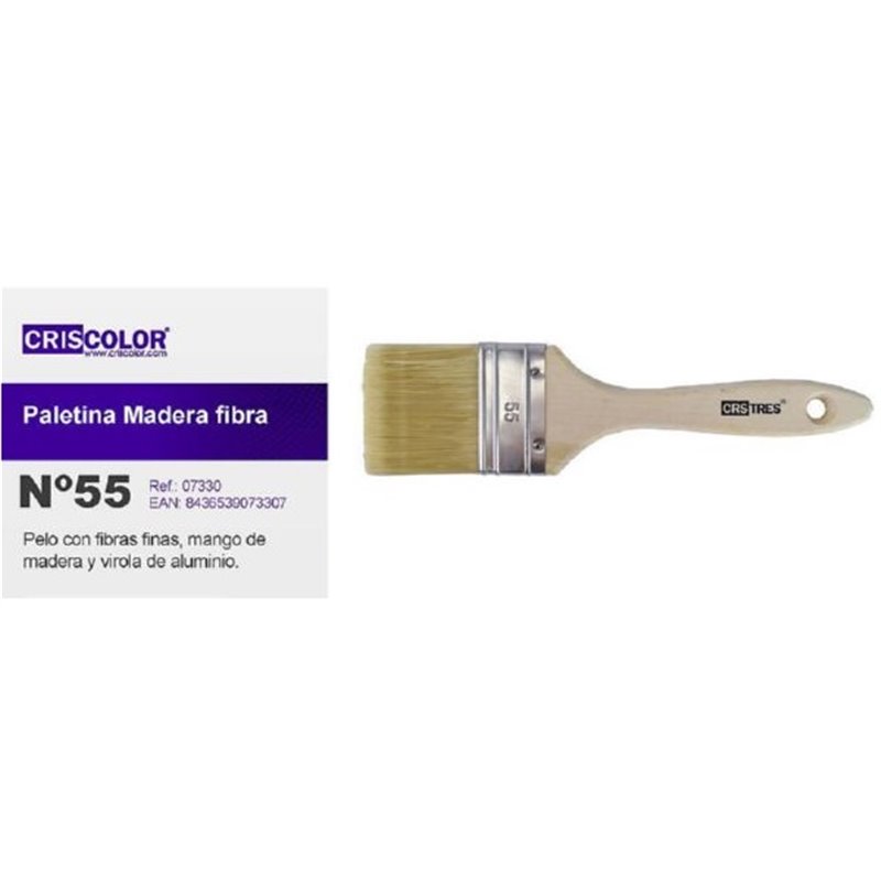 PALETINA BROCHA DE MADERA FRIBRA
