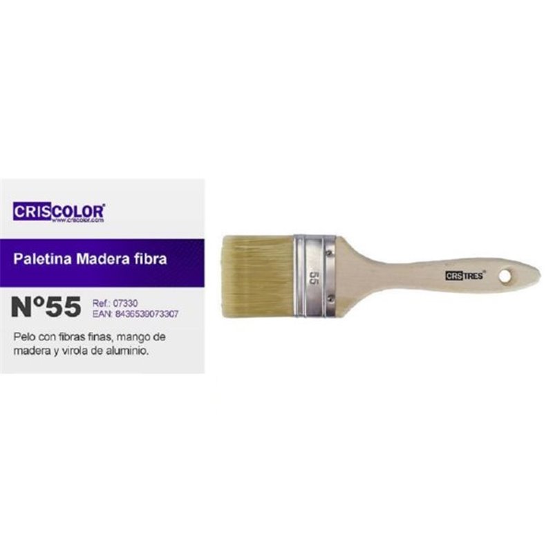PALETINA BROCHA DE MADERA FRIBRA