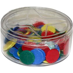 FICHAS DE COLOR SURTIDO DE PARCHIS x 100u